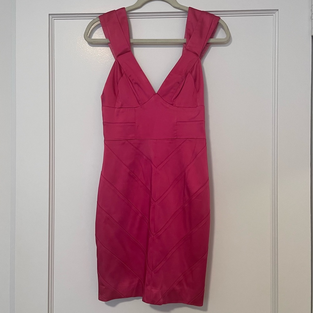 Vera Wang Hot Pink Cocktail Dress